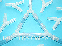 Plastic Y Connectors for flexible tube