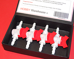 Plastic inline taps.