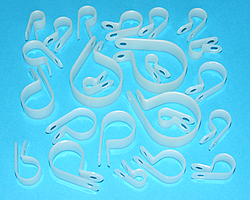 Plastic 'P' Clips.